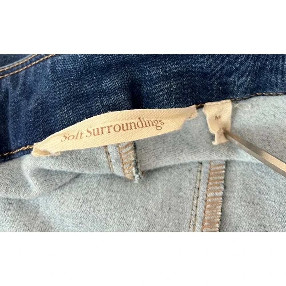 Soft Surroundings Women's Jeggings Size M Stirrups Leggings Jeans Stretch 2BQ51
